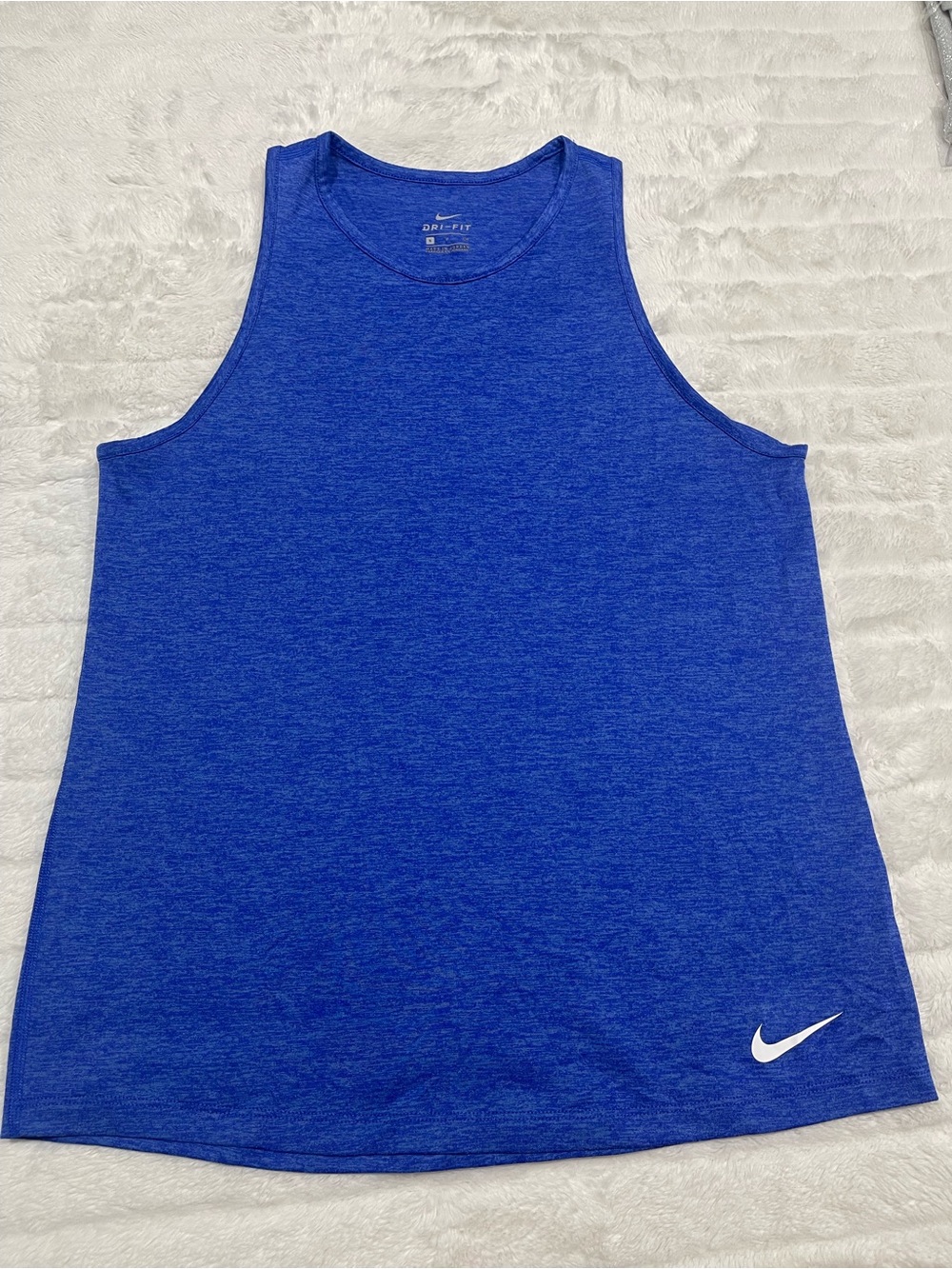 Nike women’s Royal Blue Dri-FIT Swim Tank with White Swoosh